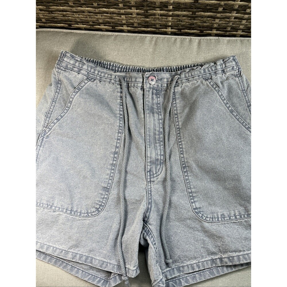 Vtg WEEKENDER Traveler Men's Heavy Cotton Shorts Size 36" Blue 5" Inseam Elastic